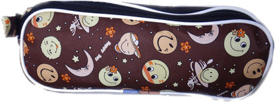 

Aayatouch universal star and moon Art Artificial Leather Pencil Boxes(Set of 1, Brown)