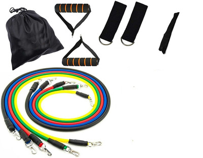 

Zahuu Steel Exercise Resistance Bands Set of 11 Pcs. Resistance Tube(Multicolor)