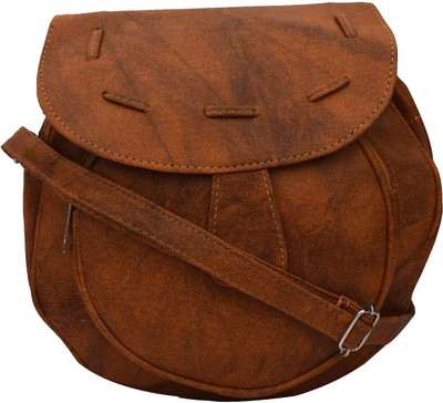 

FANDDC Women Casual, Formal, Evening/Party, Sports Brown Polyester Sling Bag