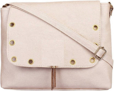

BLUEFUSION Girls Casual White PU Sling Bag