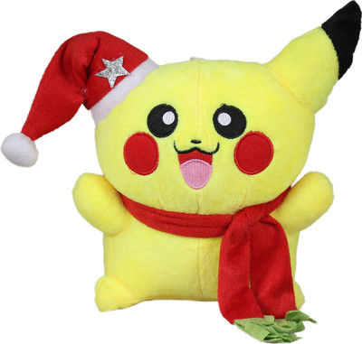 

Tickles Cute Santa Pikachu Christmas Gift Soft Stuffed For Kids - 17 cm(Yellow)