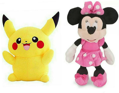 

DD RETAIL Pikachu(40cm) and Minnie mouse(55 cm) Combo Soft Toys Large Size,Best Birthday And Return Gifts - 60 cm(Multicolor)