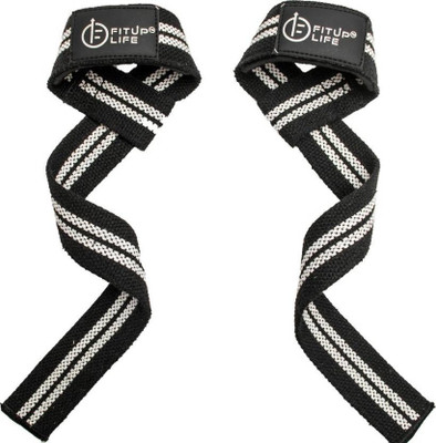 

Fitup Life Gym Lifting Grip Strap with Non Slip Grip {Imported} Wrist Support (, Black, Grey