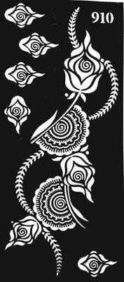 

ivana's ivana's Henna Tattoo Stencil (Set of 2) Women Girls Body Paint Temporary Tattoo (52) (tatto)(BODY ART)
