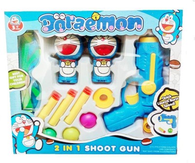 

toyuniverse Doreamon 2 in 1 Shoot Gun with Smart Sun Googles toy for kids (Multicolor)(Multicolor)