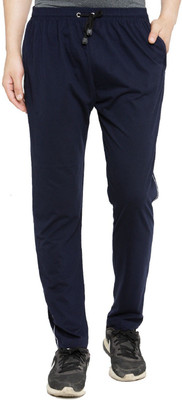 UZARUS Solid Men Dark Blue Track Pants