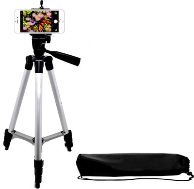 

BUY GENUINE New arrival Tripod-3110 Portable Adjustable Aluminum Lightweight Camera Stand With Three-Dimensional Head & Quick Release Plate For Canon Nikon Sony Cameras Camcorders and mobile holder Tripod(Silver & Black, Supports Up to 1500)
