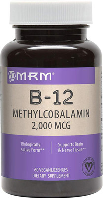 

MRM B-12, Methylcobalamin, 2000 mcg, 60 Sublingual Lozenges(60 No)
