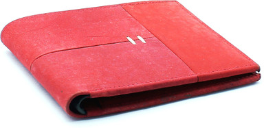 

Adi Men Pink Genuine Leather Wallet(8 Card Slots), Carrot red