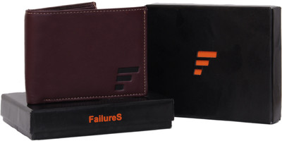 

FailureS Men Formal Brown Genuine Leather Wallet(4 Card Slots), Purple