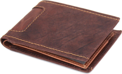 

ad Men Brown Genuine Leather Wallet(2 Card Slots), Dark brown