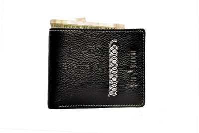 

SHIPTOUCH Men Casual Black Genuine Leather Wallet(6 Card Slots)