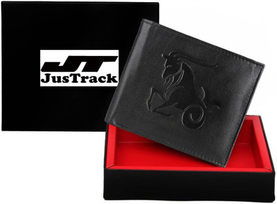 

JusTrack Men Casual Black Genuine Leather Wallet(1 Card Slot)