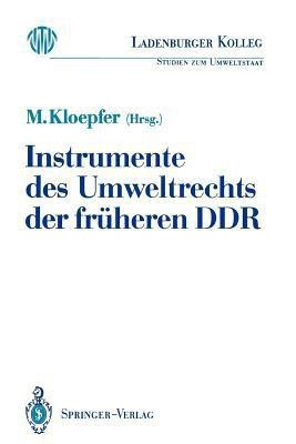 Instrumente des Umweltrechts der frueheren DDR(German, Paperback, unknown)