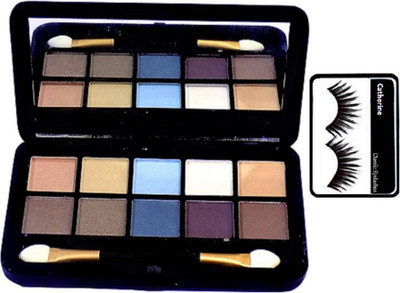 

catherine Eyelashes with 10 Shades Eye shadow Palette(Set of 2)