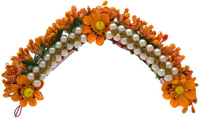 

Anuradha Art Jewellery Brooch Pin Hair Pin(Orange)