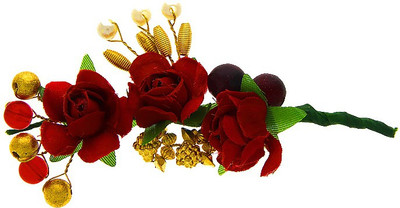 

Anuradha Art Jewellery Brooch Pin Hair Pin(Red)