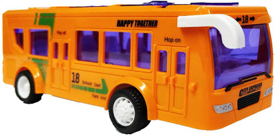 

TALKING GANESHA Battery Operated Orange Luxury Model Bus Toy with Light & Sound Effect (Multicolor)(Orange)
