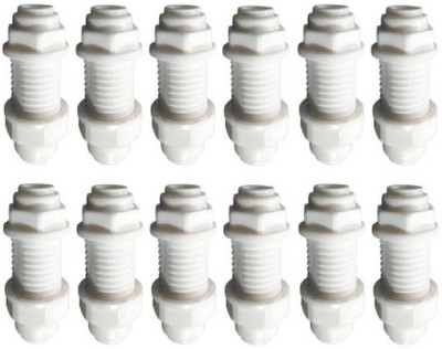

KRPLUS Elbows Connectors Bulk Head Union Body Jointer 1/4 inch QC x 1/4 inch Qc for RO Water Purifier Spare Part Solid Filter Cartridge(1, Pack of 12)