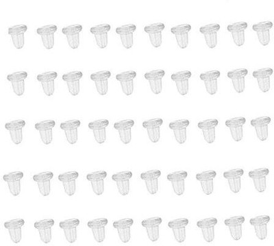 

HONBON Earring Backs Clear Rubber Earring Stoppers Bullet Clutch Earring Safety Backs Replacement for Earring Hooks Studs with a Clear Portable Box, 50 Pairs 100 Pieces
