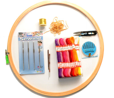 

ecaart Embroidery frame 16 inches with accessories for Aari work making