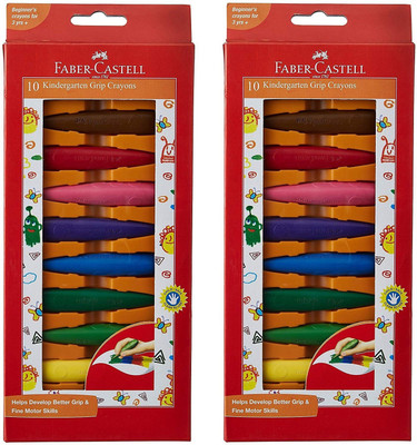 

Faber-Castell 10 Kindergarten Girp Crayous pack of 2