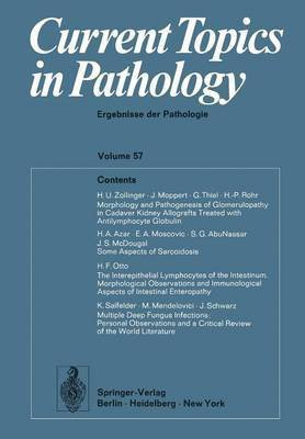 Current Topics in Pathology / Ergebnisse der Pathologie(English, Paperback, unknown)