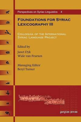 Foundations for Syriac Lexicography III(English, Hardcover, unknown)