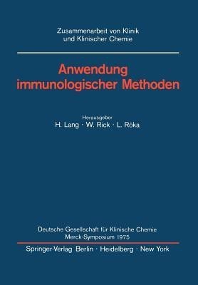 Anwendung immunologischer Methoden(German, Paperback, unknown)