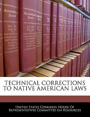 Technical Corrections to Native American Laws(English, Paperback, unknown)