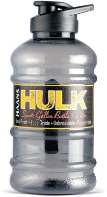 HAANS Hulk Gallon Shaker Bottle 1.5 Litre (model 1) 1500 ml Shaker (Pack of 1, Black, Plastic)
