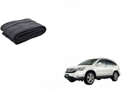 CARIZO Hand Stiched Steering Cover For Honda CR-V(Black, Leatherite)