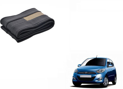 CARIZO Hand Stiched Steering Cover For Hyundai Santro Xing(Black, Beige, Leatherite)