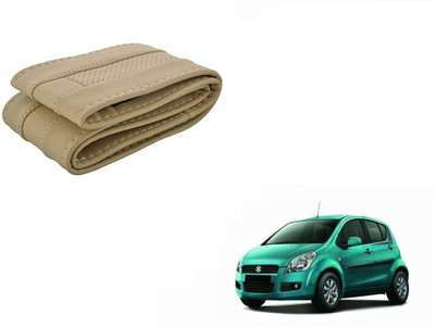 CARIZO Hand Stiched Steering Cover For Maruti Ritz(Beige, Leatherite)