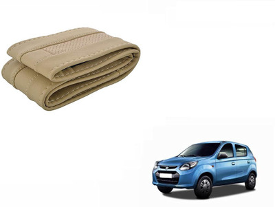 CARIZO Hand Stiched Steering Cover For Maruti Alto 800(Beige, Leatherite)