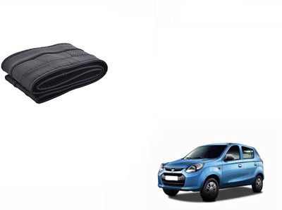 CARIZO Hand Stiched Steering Cover For Maruti Alto 800(Black, Leatherite)