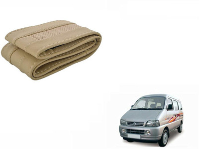 CARIZO Hand Stiched Steering Cover For Maruti Versa(Beige, Leatherite)