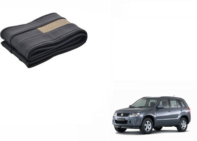 CARIZO Hand Stiched Steering Cover For Maruti Grand Vitara(Black, Beige, Leatherite)