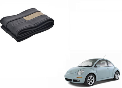 CARIZO Hand Stiched Steering Cover For Volkswagen Beetle(Black, Beige, Leatherite)