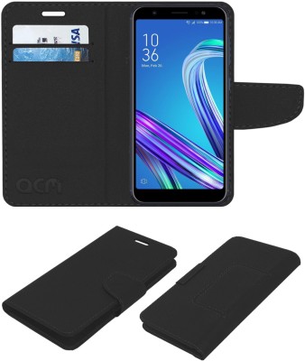 ACM Flip Cover for Asus Zenfone Max M1 Zb556kl(Black, Cases with Holder, Pack of: 1)