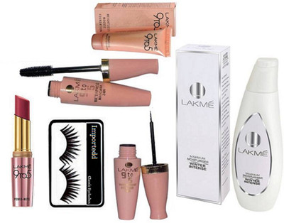 

Importedd Eyelashes & 9to5 Waterproof Eyeliner & Mascara & Weightless Mousse & Primer Lipstick & Winter Intense Maximum Moisturiser(Set of 6)