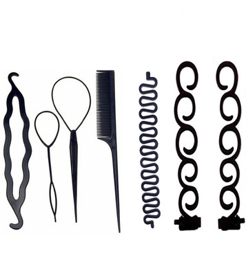 

KYT hair combo set 7 pcs 3 pcs Diy kit tools ,3 pcs braid tools . all Different Size all in one combo , easy to use(Set of 7)