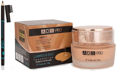 

MN WATERPROOF EYE BROW WITH LUMINOUS SILK FOUNDATION SUITABLE FOR ALL SKIN TYPES(Set of 2)