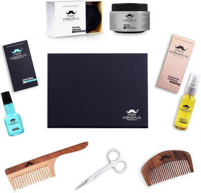 

MEN DESERVE Premium Beard Care and Hair Styling Gift Kit(Set of 6)