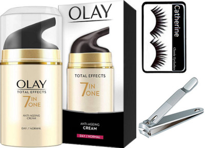 catherine eyelashes, olay total effect 7 in one cream with nail cutter(Set of 3)