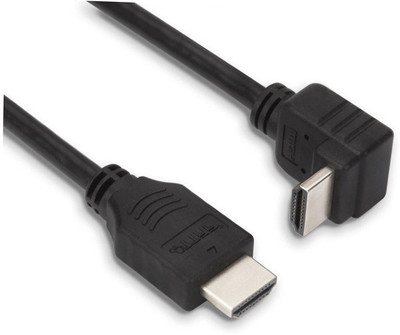 

ANDTRONICS HDMI to HDMI Nickel Plated L Type Right Angle Full HD Cable, 1080p+ supported 120Hz refresh rate 90 degrees - 1.5M 4.5 FT HDMI Cable(Compatible with Desktops, Laptops, TV, Black)
