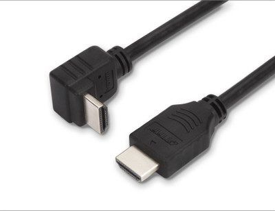 

ANDTRONICS HDMI to HDMI Nickel Plated L Type Right Angle Full HD Cable, 1080p+ supported 120Hz refresh rate 90 degrees - 3M 9 FT HDMI Cable(Desktops, Laptops, TV, Black)