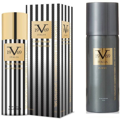 

V Italia Play On All Over Body Spray 150ml With Oudh Royal Intense 150 ml Perfume Body Spray - For Men & Women(300 ml, Pack of 2)