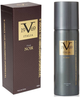 

V Italia Play On All Over Body Spray 150ml With Prive Noir 150ml Perfume Body Spray - For Men & Women(300 ml, Pack of 2)