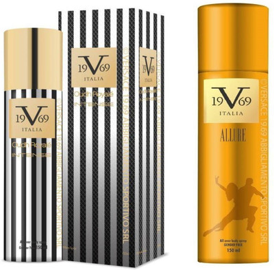 

V Italia Allure All Over Body Spray 150ml With Oudh Royal Intense 150 ml Perfume Body Spray - For Men & Women(300 ml, Pack of 2)